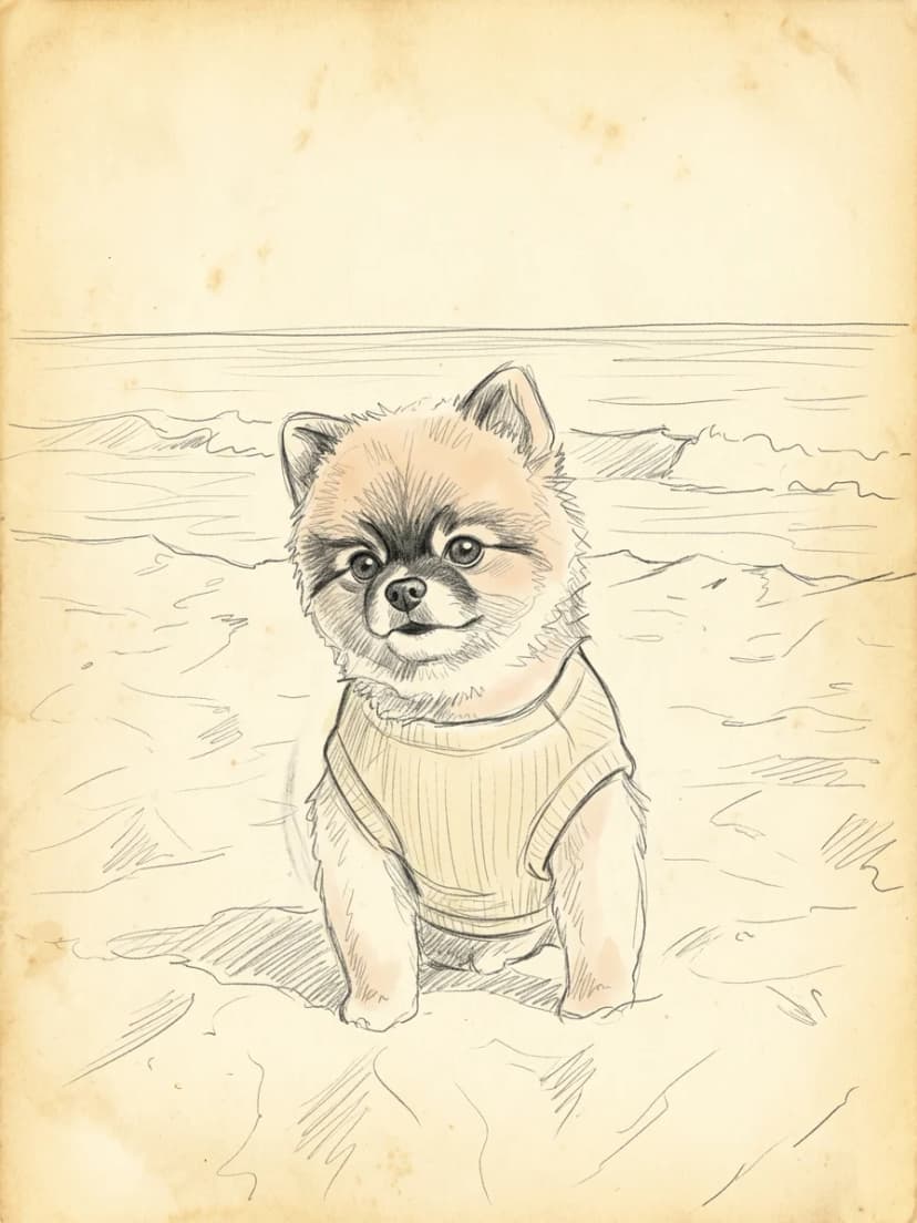 노을 작가가 그린 곁그림 주인장 반려견, 오래된 일기장