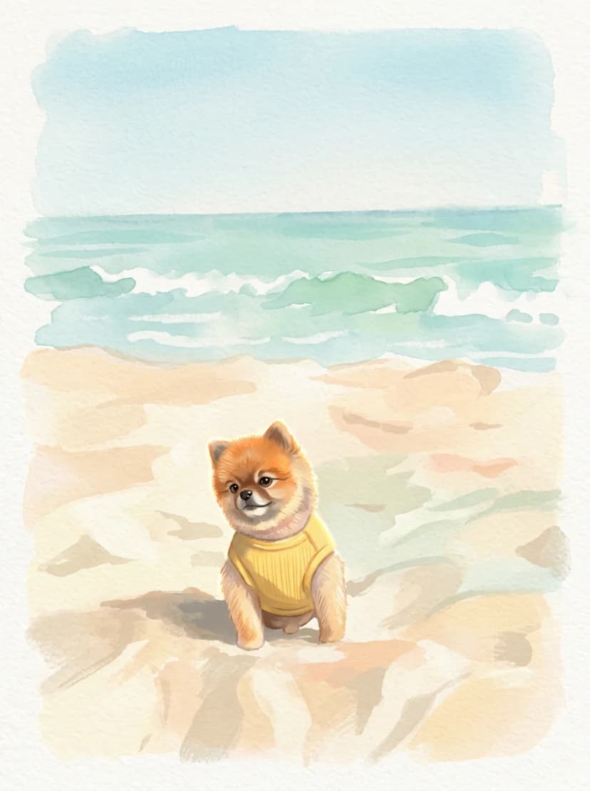 여름 작가가 그린 곁그림 주인장 반려견, 여름빛 그림책