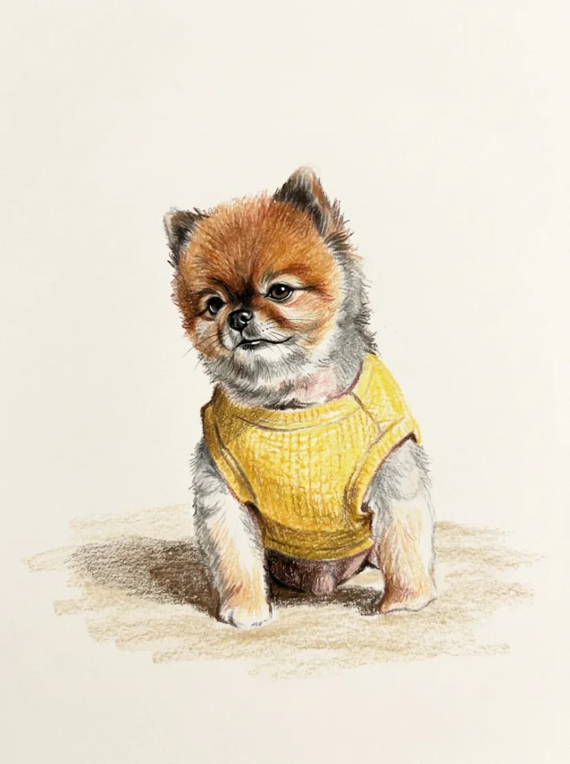 도담 작가가 그린 곁그림 주인장 반려견, 포근한 크레용