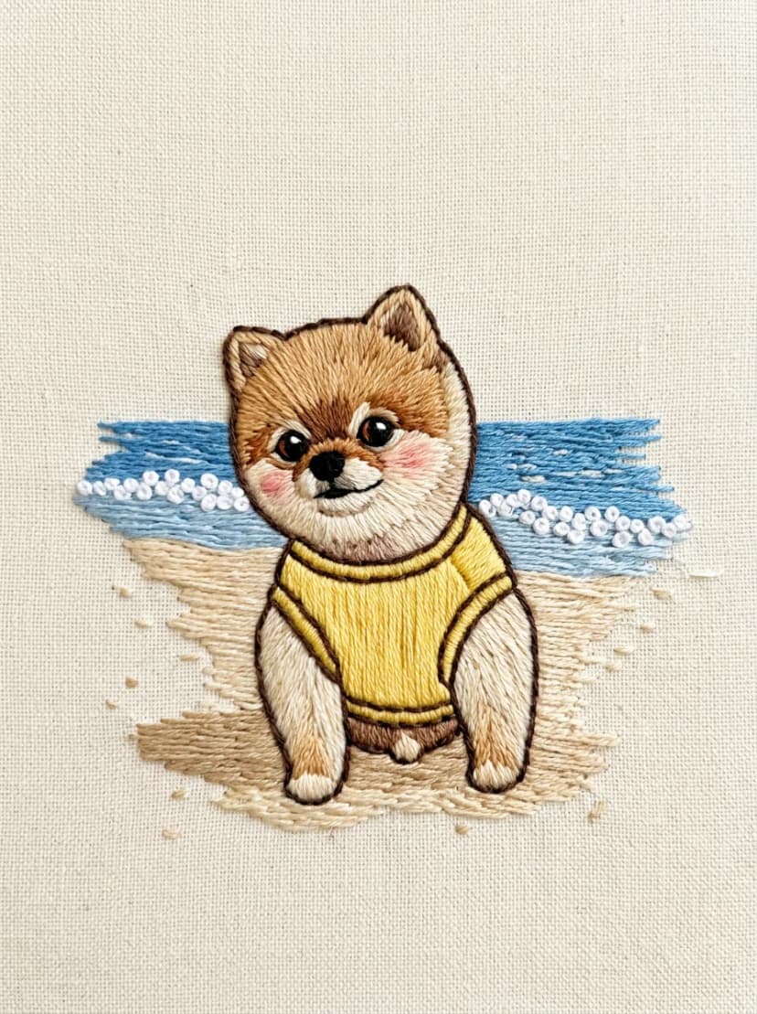 꼬물 작가가 그린 곁그림 주인장 반려견, 동글동글 손자수